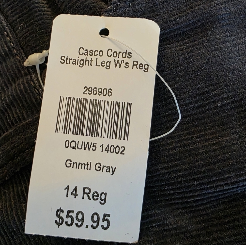 L.L. Bean Women's Casco Corduroy Pants‎ Size 14 Straight Leg Favorite Fit NEW - Picture 12 of 14